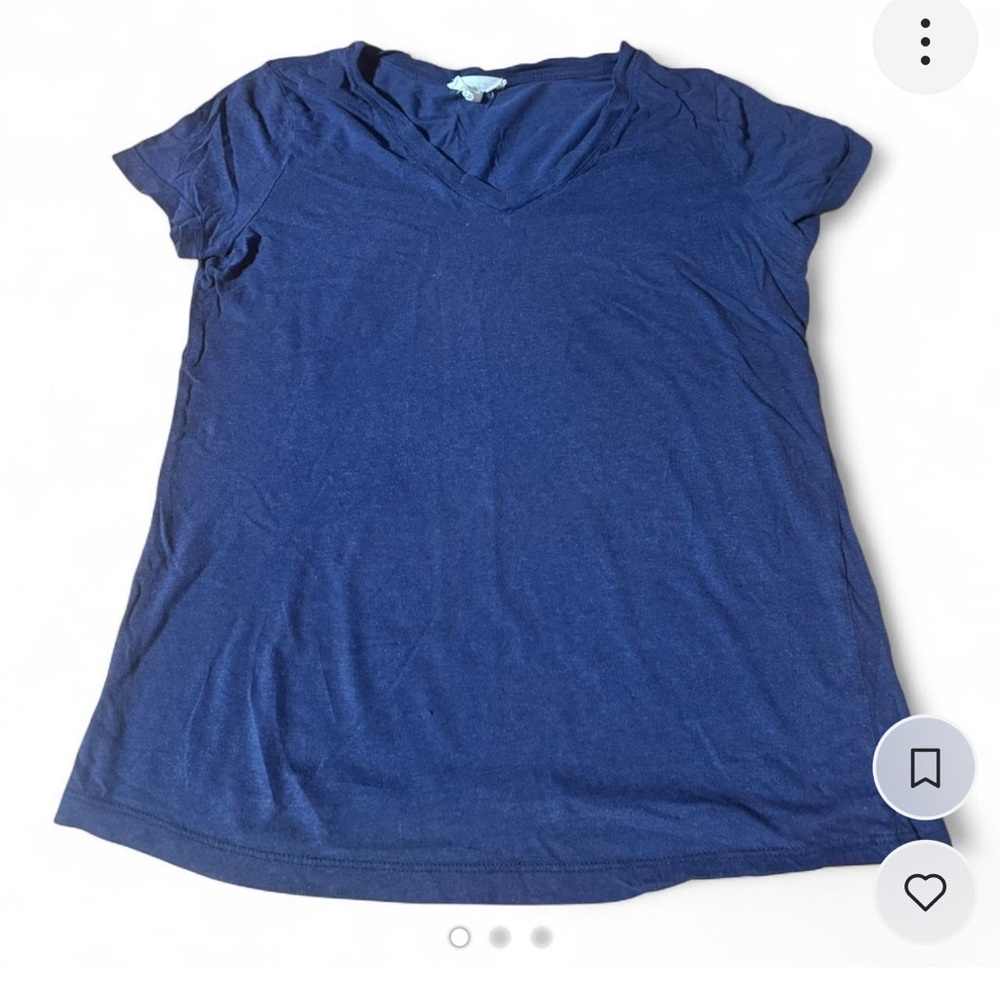 Forever 21 Deep Blue V-Neck Tee